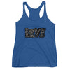 LOVE Protects - Ladies' Triblend Racerback Tank-Vintage Royal-XS-Made In Agapé
