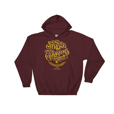 Be Strong And Courageous - Women's Hoodie-Maroon-S-Made In Agapé
