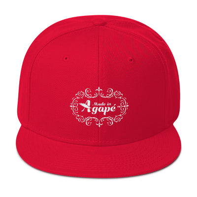Made In Agape™ - Snapback Hat-Red-Made In Agapé