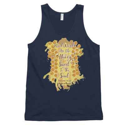 Kind Words Are Like Honey - Unisex Tank-Navy-XS-Made In Agapé