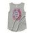 Never Give Up - Ladies' Cap Sleeve-Heather Grey-S-Made In Agapé