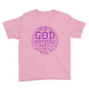 Nothing Impossible With God - Youth Short Sleeve Tee-CharityPink-XS-Made In Agapé