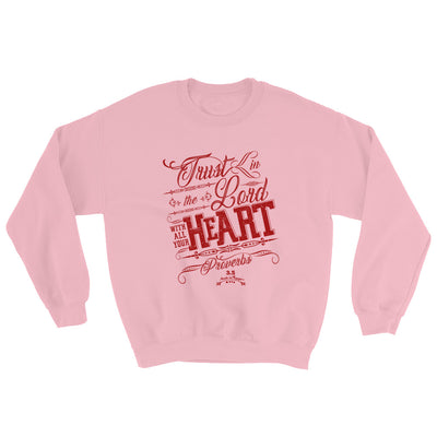 Trust In the Lord - Women's Sweatshirt-Light Pink-S-Made In Agapé