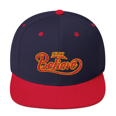 Just Believe - Snapback Hat-Navy/ Red-Made In Agapé