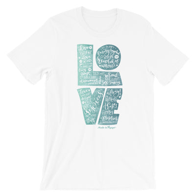 LOVE is Patient - Cozy Fit Short Sleeve Tee-White-S-Made In Agapé